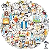 WAKEMOODEI Catholic Stickers 400PCS Religious Stickers for Kids, Bible Verse Sticker for Journaling Women Catholic Jesus Decals for Water Bottles Laptop Religious Gifts
