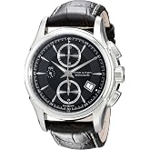 Hamilton Jazzmaster Automatic Men's Watch, 42mm Stainless Steel Case | Swiss Made, Black Dial Analog Watch, Water Resistance 100m, Sapphire Crystal, Cow Leather Strap