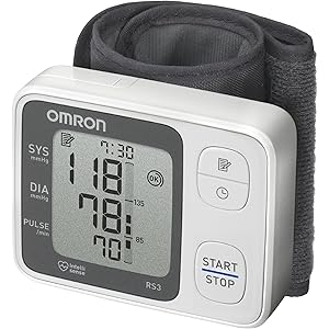 OMRON RS3 - Tensiómetro de muñeca, detección de movimiento corporal y de pulso arrítmico