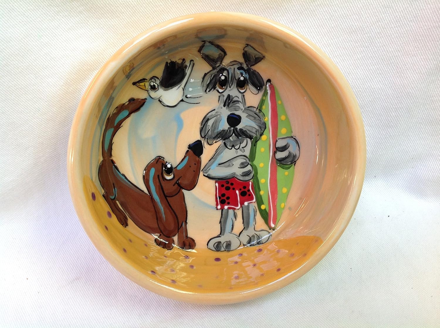 Pet Supplies Schnauzer 8" Dog Bowl for Food or Water. Personalized at