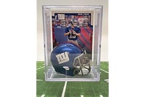 RIDDELL New York Giants NFL Helmet Shadowbox w/Eli Manning card