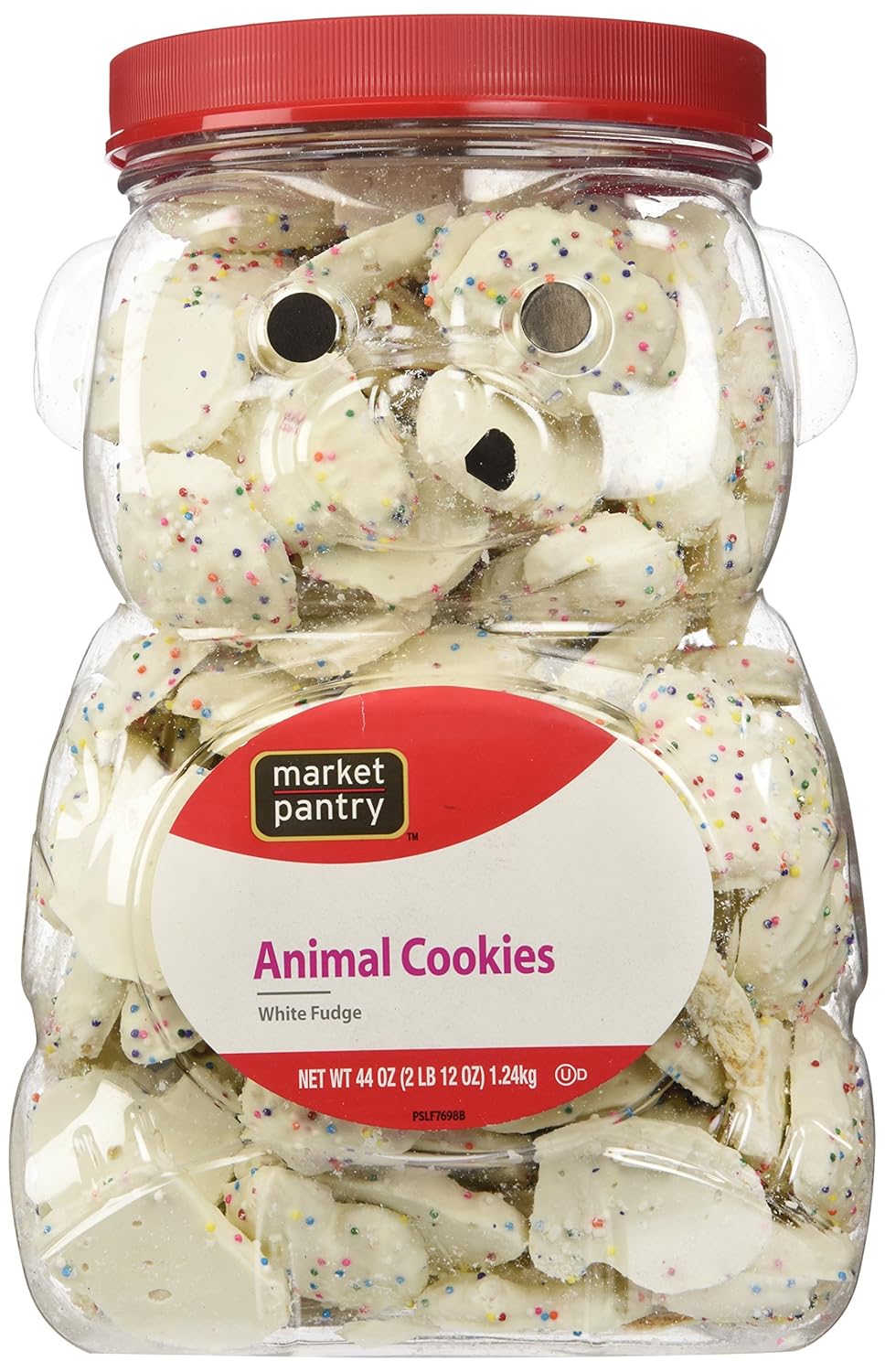 Market Pantry Frosted White Fudge Animal Cookie Jug 44 Ounce