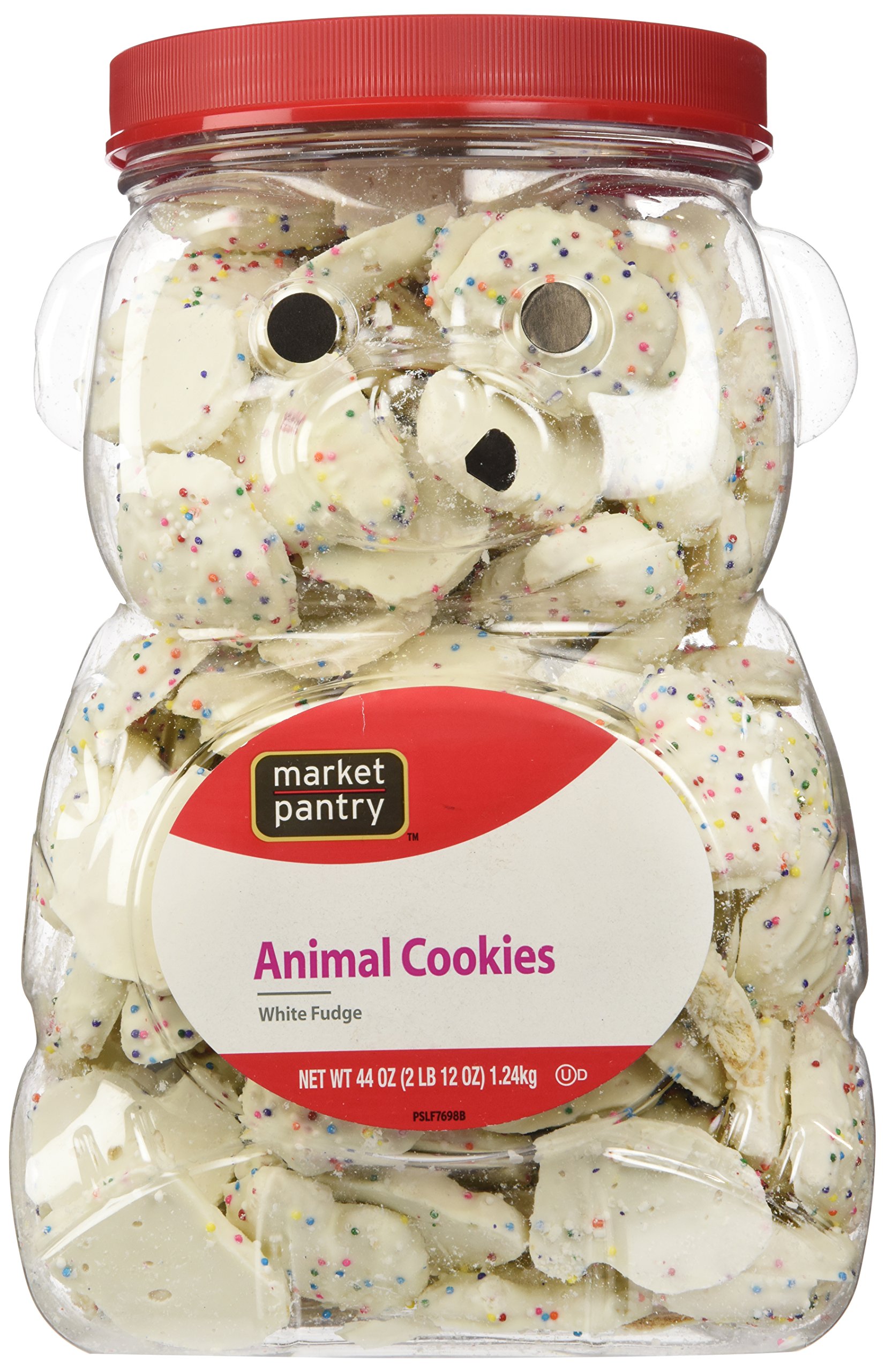 Market Pantry Frosted White Fudge Animal Cookie Jug 44 Ounce