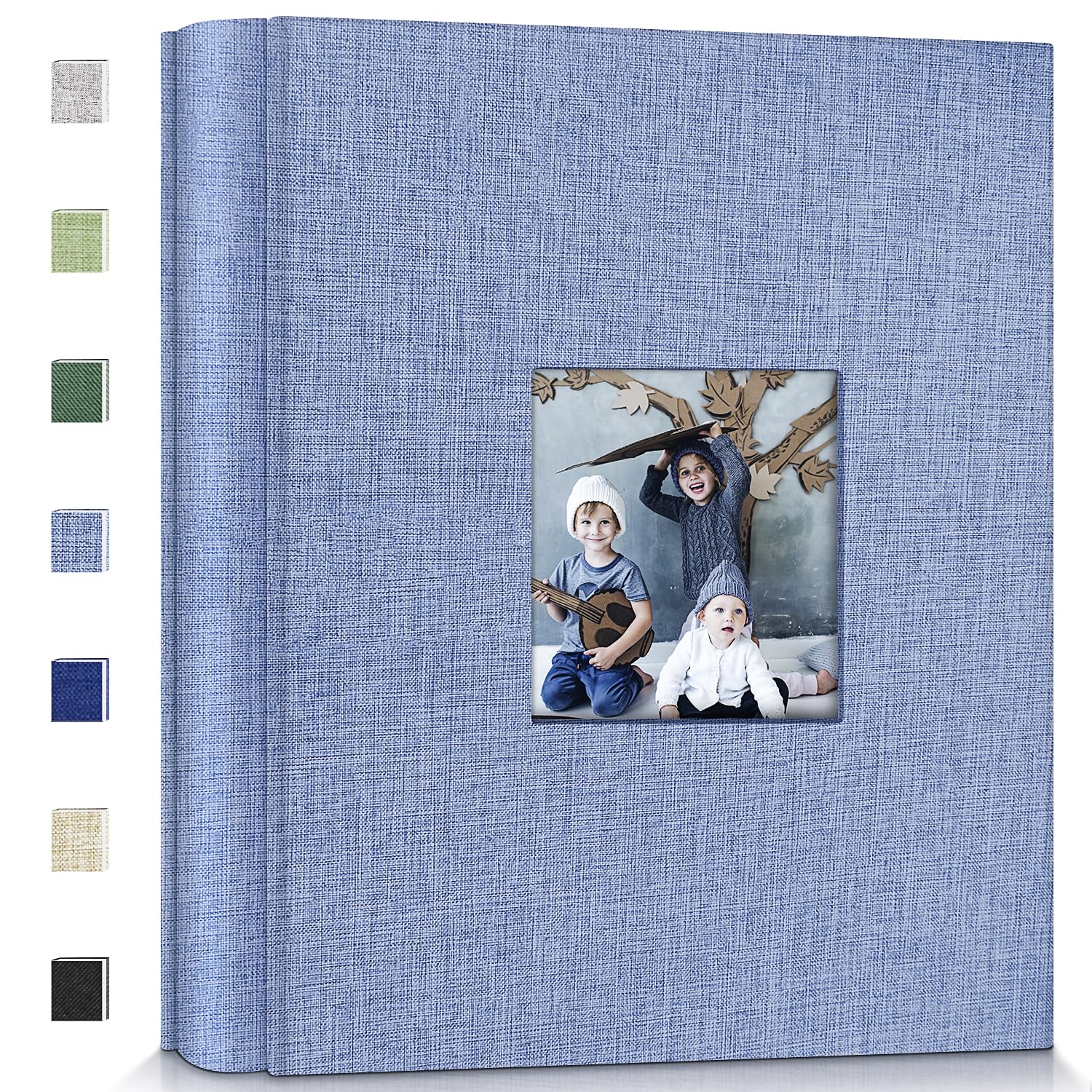 Popotop Photo Album 4x6-600 Photos Photo Books with 600 Horizontal and Vertical Pockets,Linen Cover Albums for Family Wedding Anniversary Baby Vacation Pictures