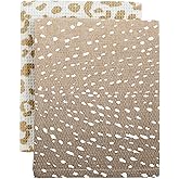 Mud Pie Leopard Towel Set, Fawn, 26" x 16.5"