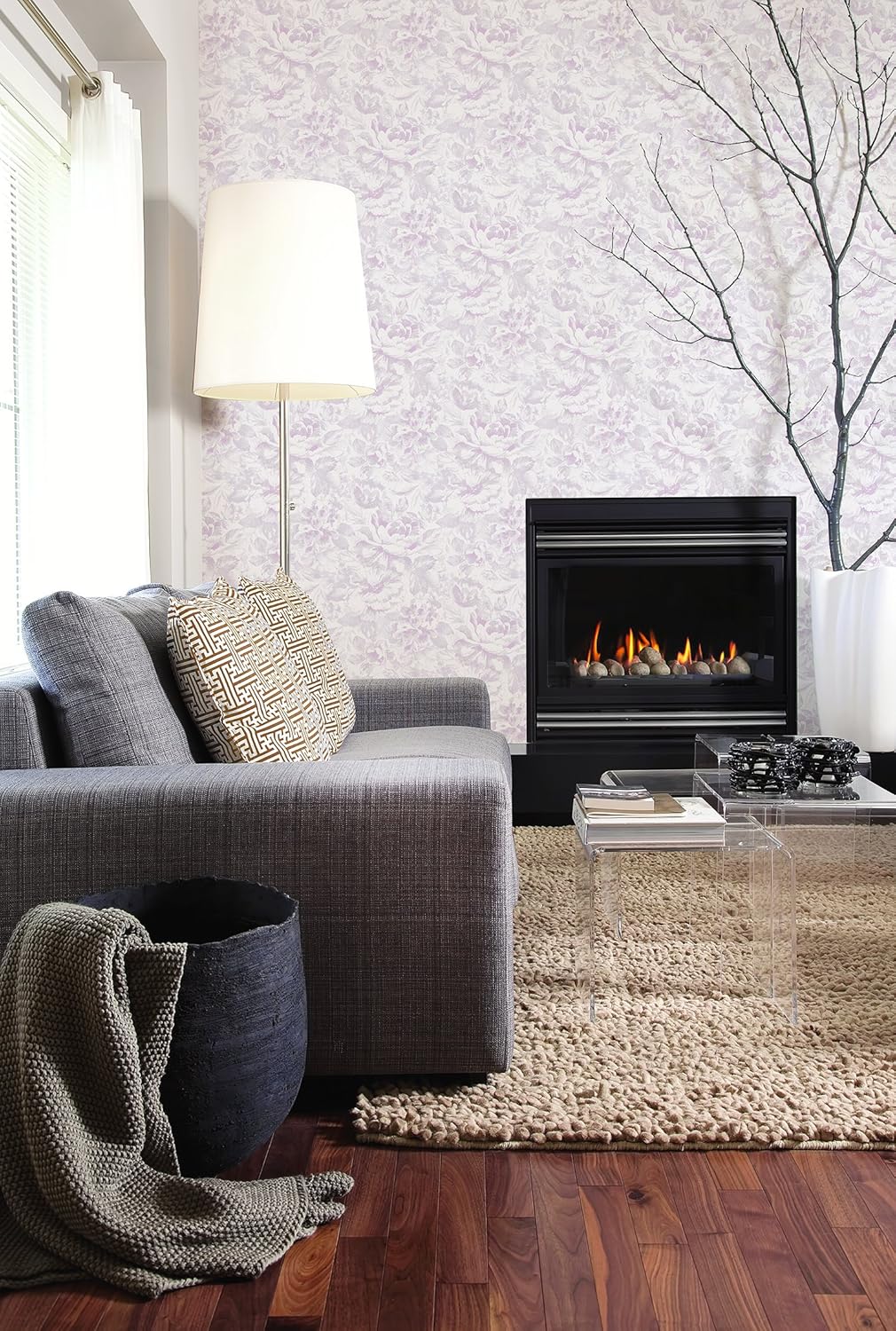 Galerie G56300 Nordic Elements Floral Wash Wallpaper, Pink, 10m x 53cm - Image 3