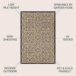 JONATHAN Y Vintage Filigree Indoor Outdoor Area Rug