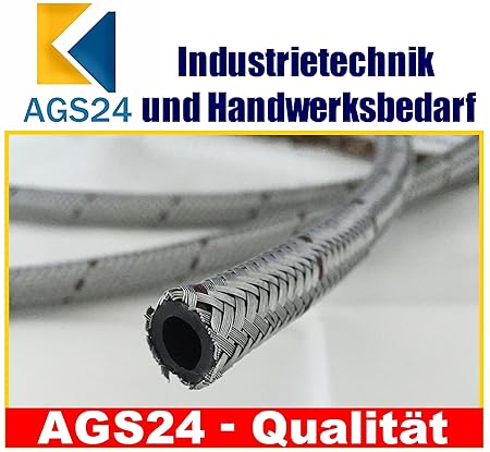 Stahlflex Kraftstoffschlauch Benzinschlauch Ölschlauch Benzin Diesel Ø 8 mm
