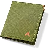 Allett Hybrid Card Wallet, Cala Green | Nylon, RFID Blocking, Vertical Layout | Minimalist, Bifold, Card Holder, Water Resistant, Thin, Front Pocket | Holds 3-10+ Cards, Cash