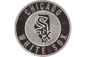 GameDay Novelties White Sox 12" Circle with State and Team Logo Wood Sign