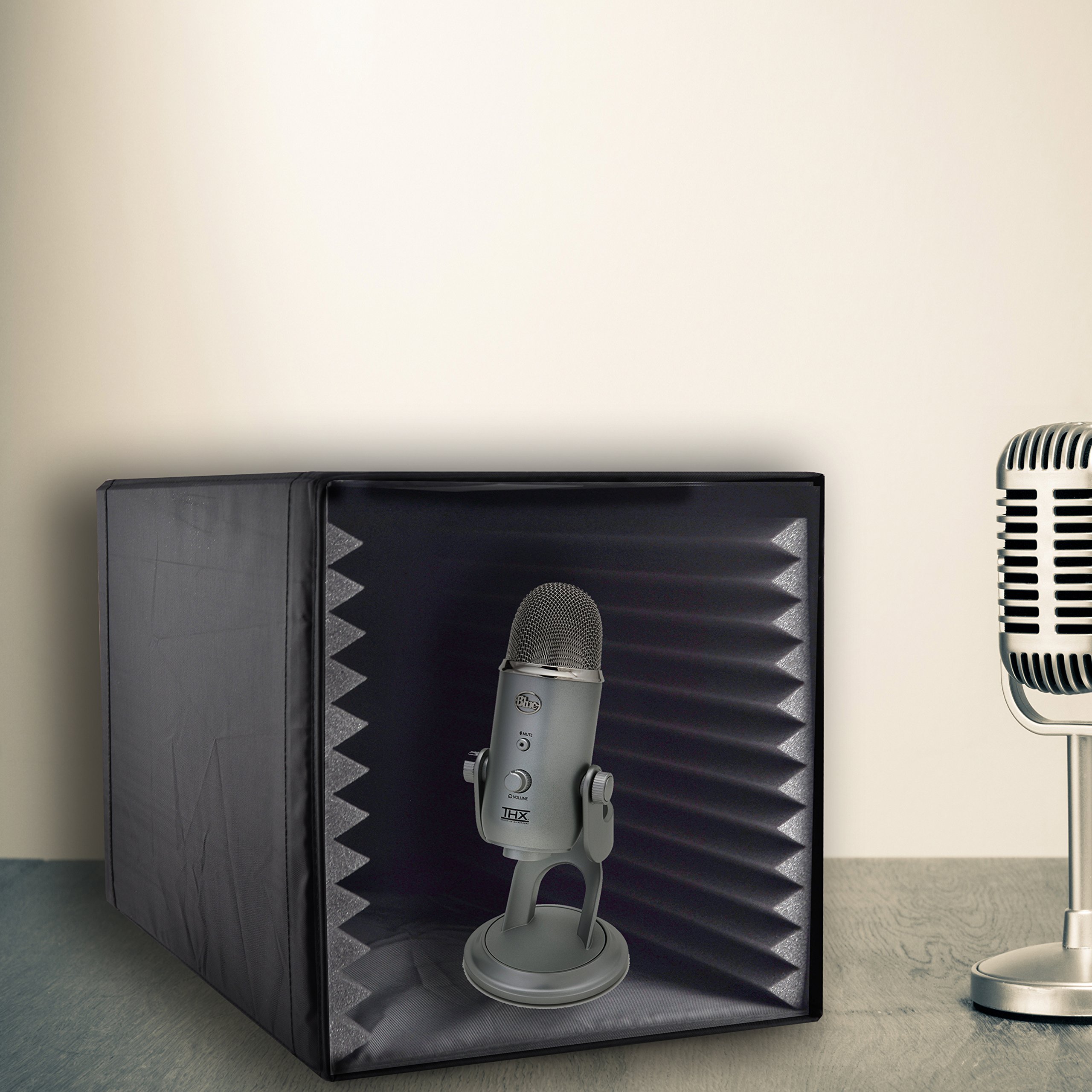 Sound Isolation Recording Shield Box - Microphone Foam Booth Cube ...