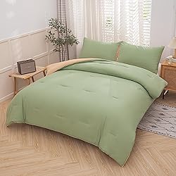 NINENINE King Comforter Set Sage Green Bedding