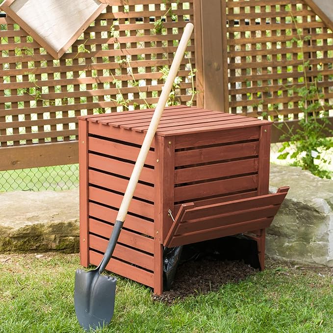 Leisure Season CB2730 Outdoor Garden Compost Bin Brown 1 Piece