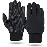 Illinois Glove Company, Touchscreen Activity Gloves, Grip Palm, Black, Unlined