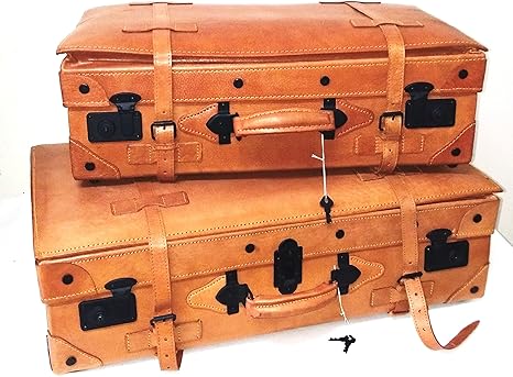 antique leather suitcase