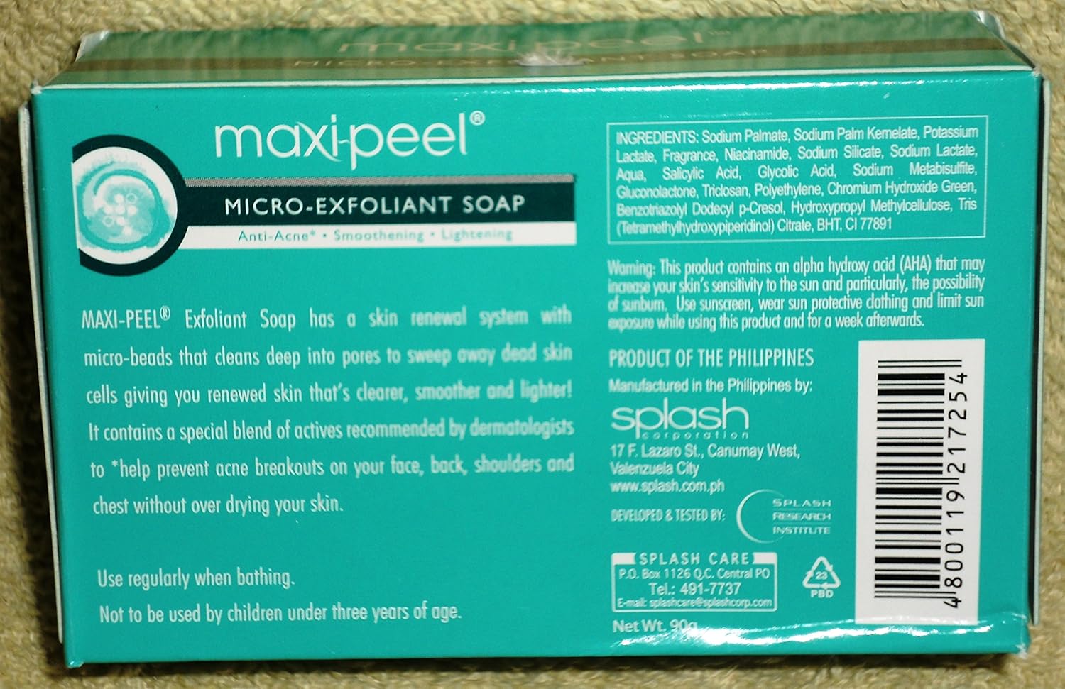 maxi peel soap