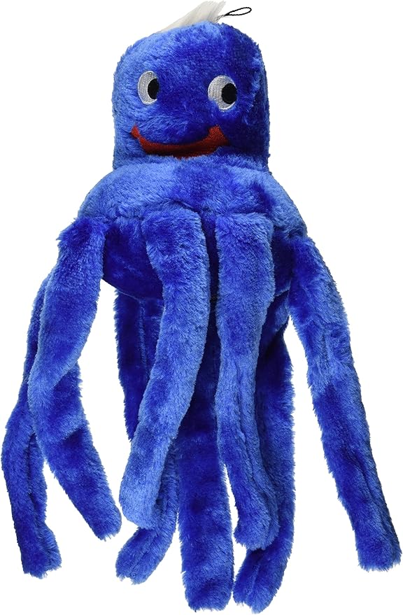 blue octopus dog toy