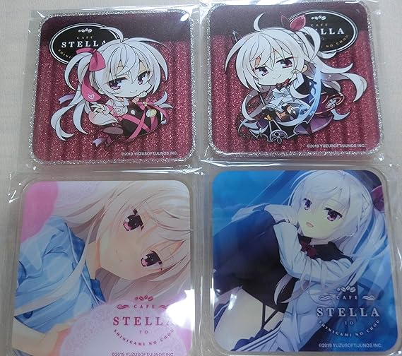 Amazon エアコミケ コミケ98 C98 Toypla ゆずソフト 喫茶ステラと死神の蝶 アクリルコースター 4個セット 栞那 アニメ 萌えグッズ 通販