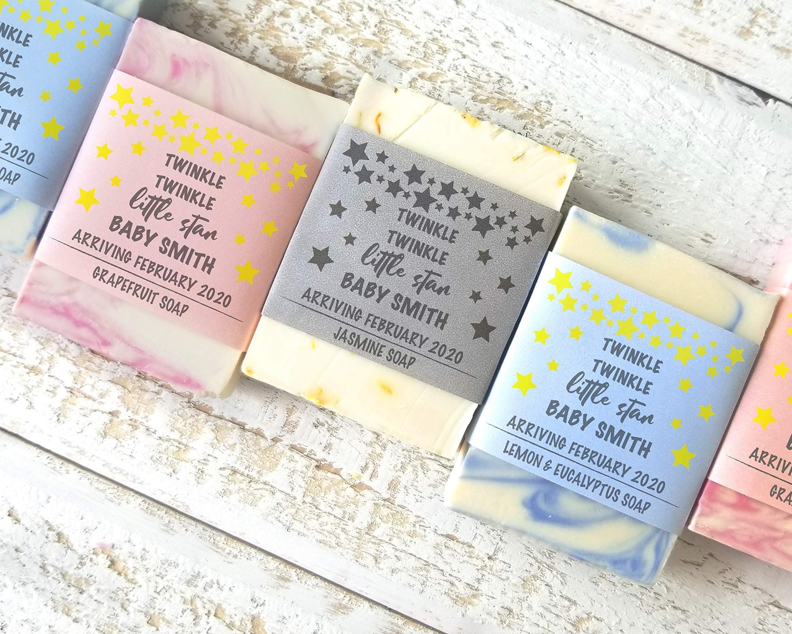 Twinkle Little Star Baby Shower Soaps, Star Soap Favors, Set of 10, Soap Favors For Baby Shower