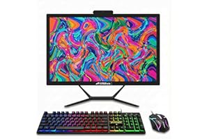 STGSivir All in One Desktop Computer, 19'' LED Display, Intel Core i5 up to 3.6GHz, 16G RAM, 512G SSD, WiFi 5, Bluetooth, RGB Keyboard & Mouse, Webcam, Windows 11 Home
