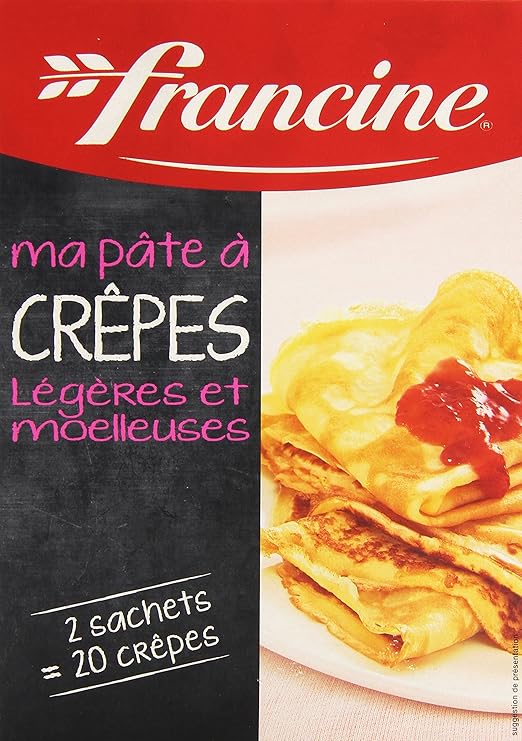 Francine Preparation Pour Crepes Ma Pate A Crepes Legeres Et Moelleuses Les 2 Sachets 380g Amazon Fr Epicerie