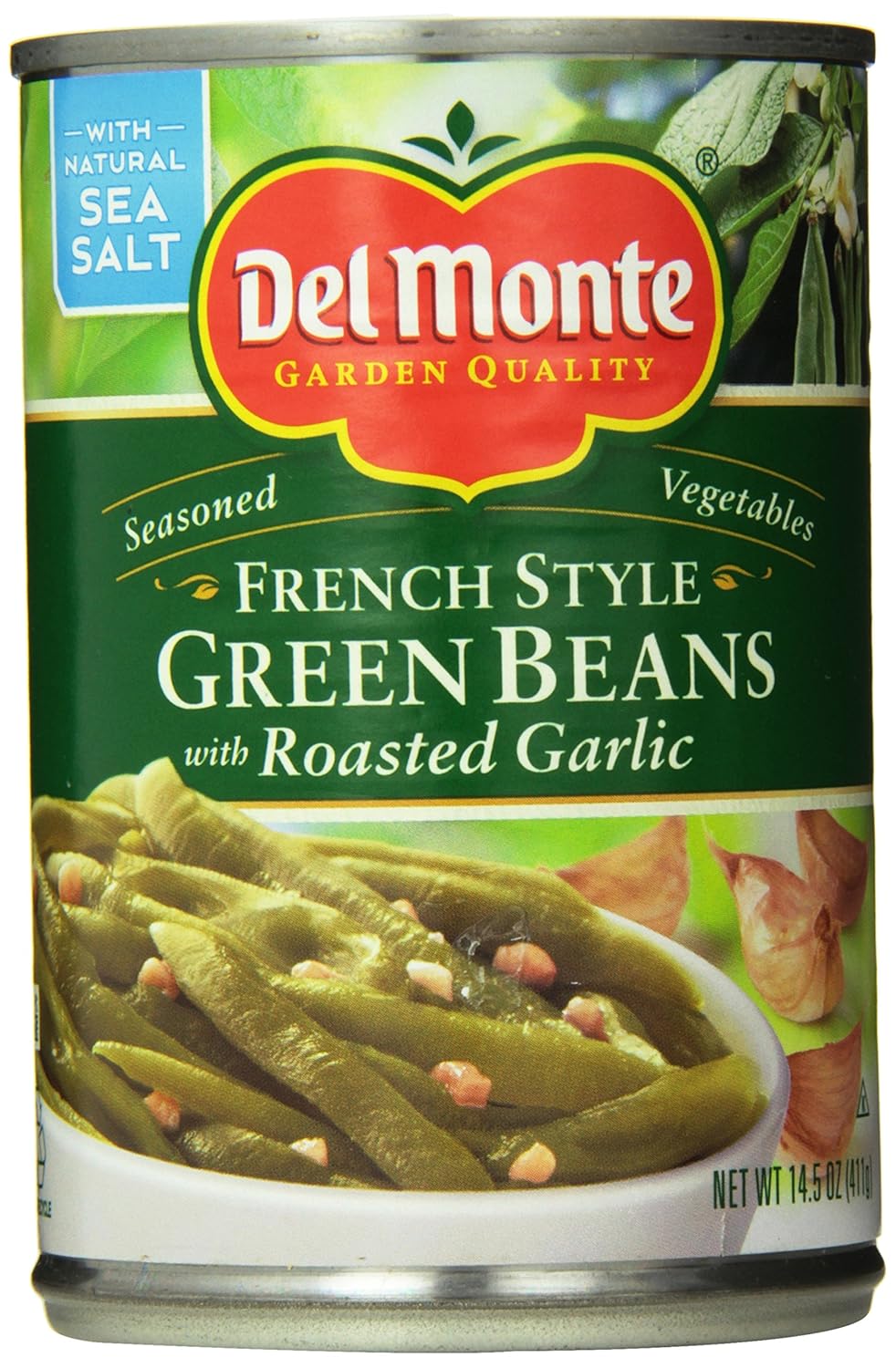 Del Monte French Style Green Beans with Roasted Garlic, 14