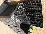 Starplast XXL 634L Garden Storage Box Black Piston Lid - Garden Store Direct view 6