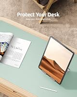 YSAGi Leather Desk Mat Large 60x35 cm Non-Slip Waterproof Light Green view 7