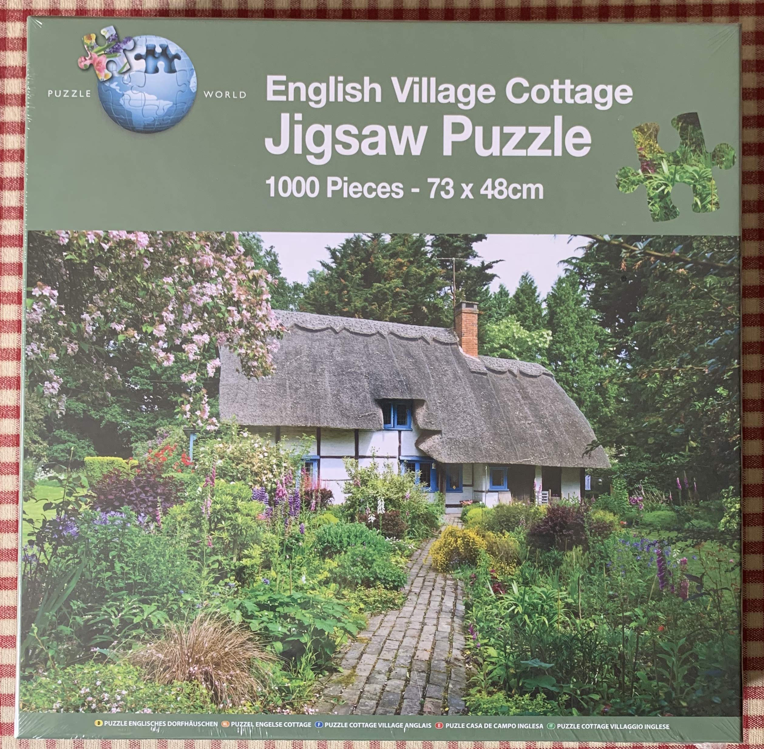 Puzzle World English Village Cottage 1000Pc Jigsaw Puzzle