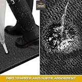 Homatz Door Mat Indoor Outdoor Heavy Duty Rubber Non Slip 60x80cm view 4