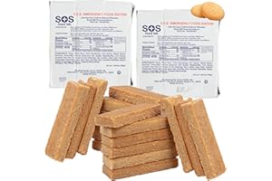S.O.S. FOOD LAB LLC SOS Food Lab Emergency Food Bar - 3600 Calorie Ration (2 Pack Shortbread Cookie) - 3 Day/72 Hour Ready to Eat Supply for Camping, Hiking, Disaster Preparedness - 5 Year Shelf Life Energy Survival Food