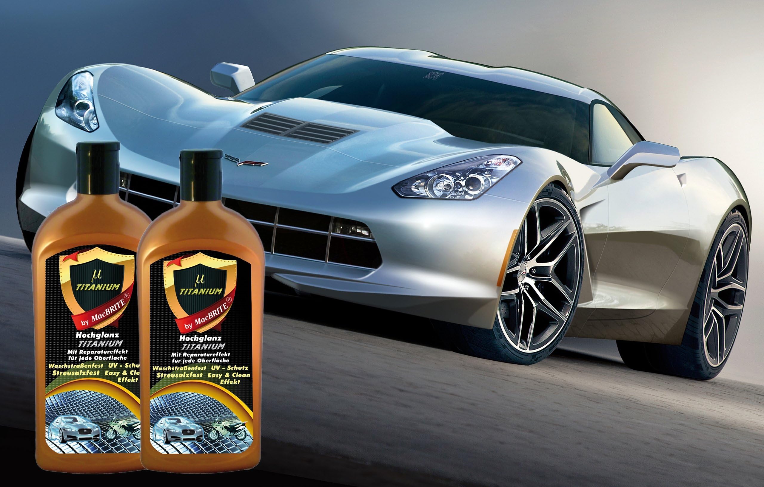2 Original µTITANIUM of MacBRITE *car polish, High-Gloss, protective coating *