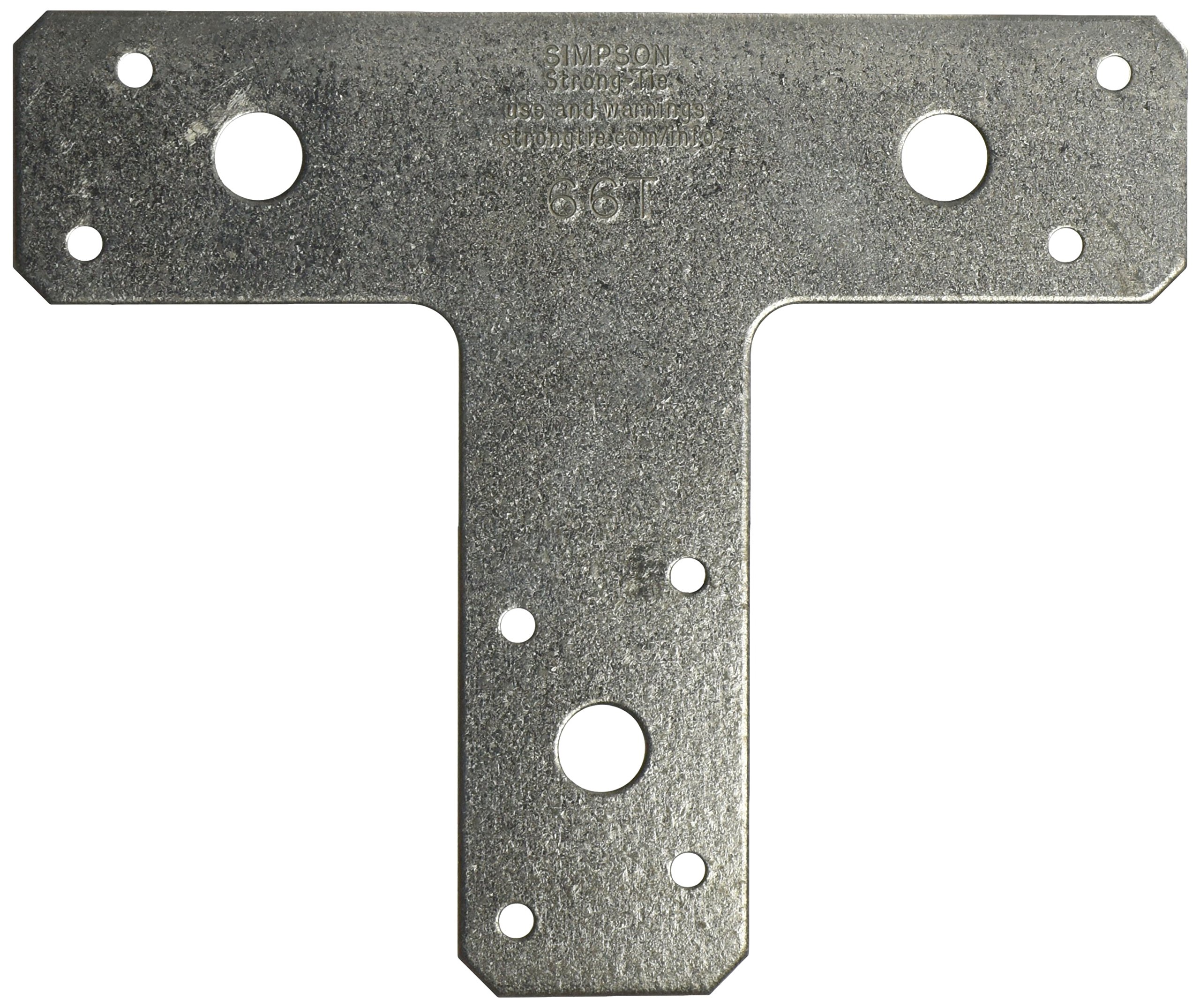 Photo 1 of Simpson Strong-Tie 66T 6 in. x 5 in. 14-Gauge Galvanized T Strap