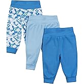Hanes unisex-baby Hanes Baby Pants, Flexy Soft Knit Pull-on Sweatpants, Stretch Joggers for Babies & Toddlers, 3-pack