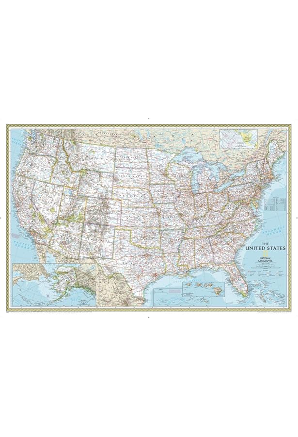 National Geographic United States Wall Map - Executive (Poster