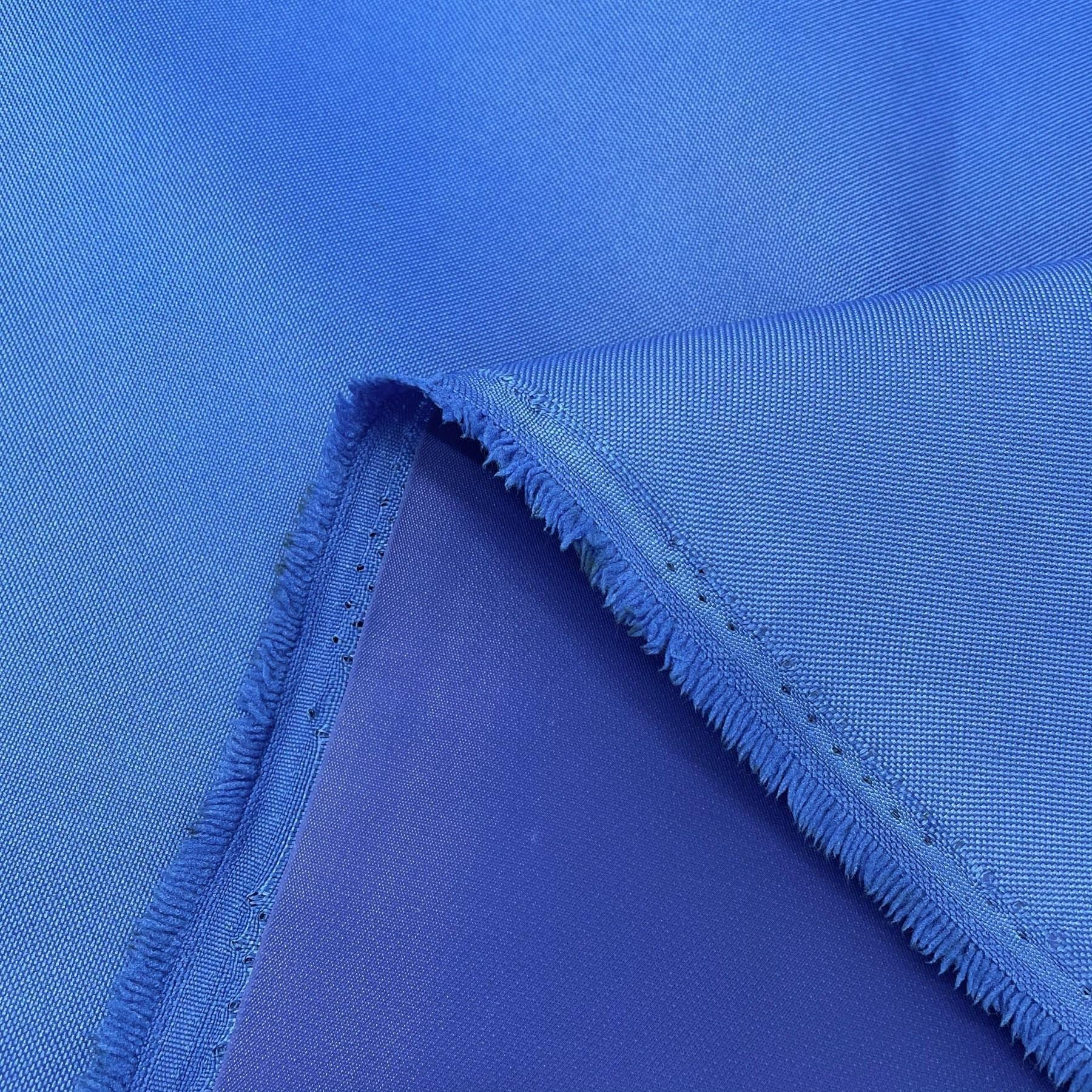 7oz Water Repellent Outdoor Canvas Fabric Waterproof Tear Resistant Garden Furniture Plain Upholstery Grade Fire Retardant - Royal Blue - 4m x 150cm