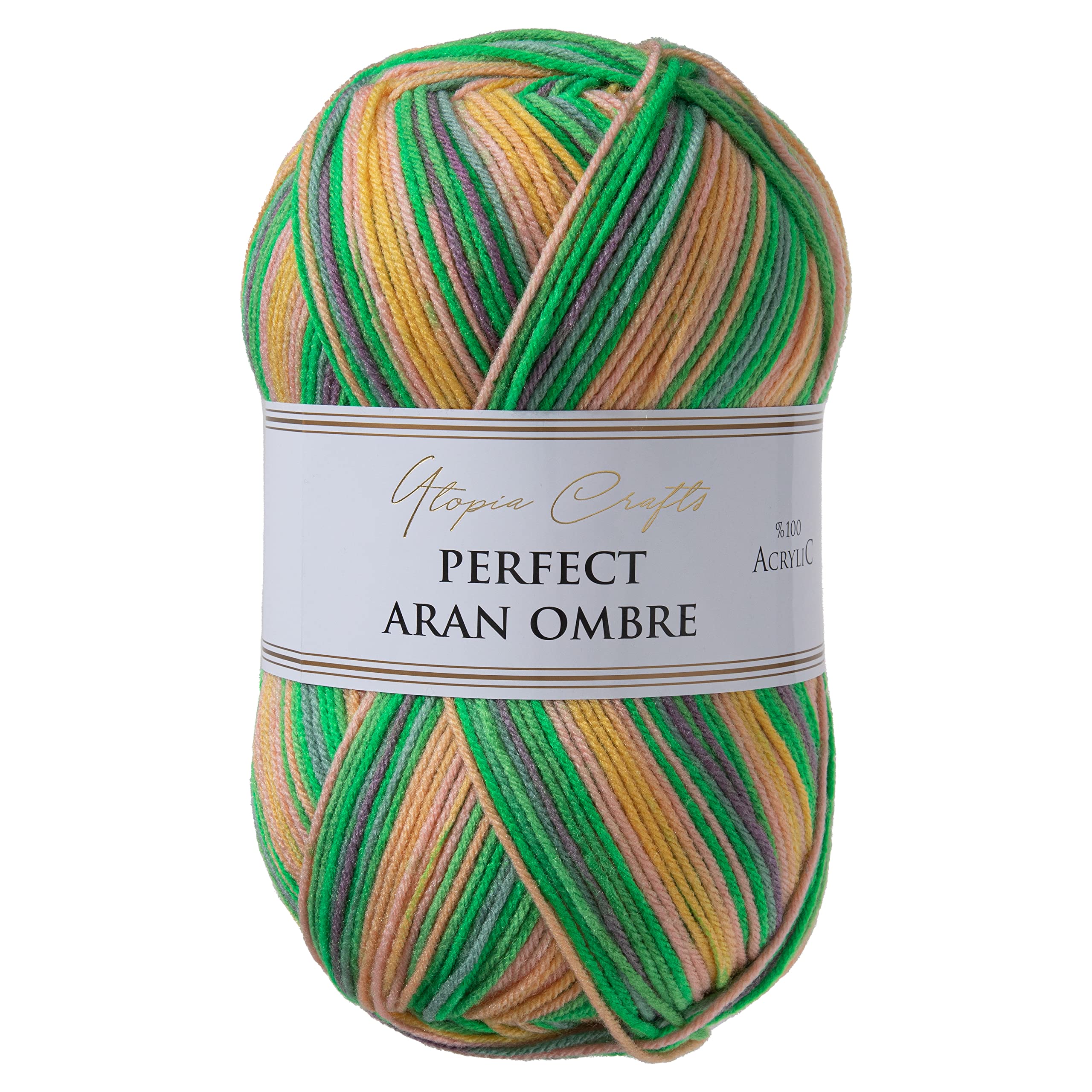 Utopia Crafts Aran Ombre Multicolour Knitting and Crochet Yarn, 300g - 600m (013)