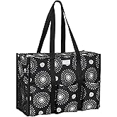 Pursetti Utility Tote with Pockets & Compartments-Perfect Nurse Tote Bag, Teacher Bag, Work Bags for Women & Craft Tote