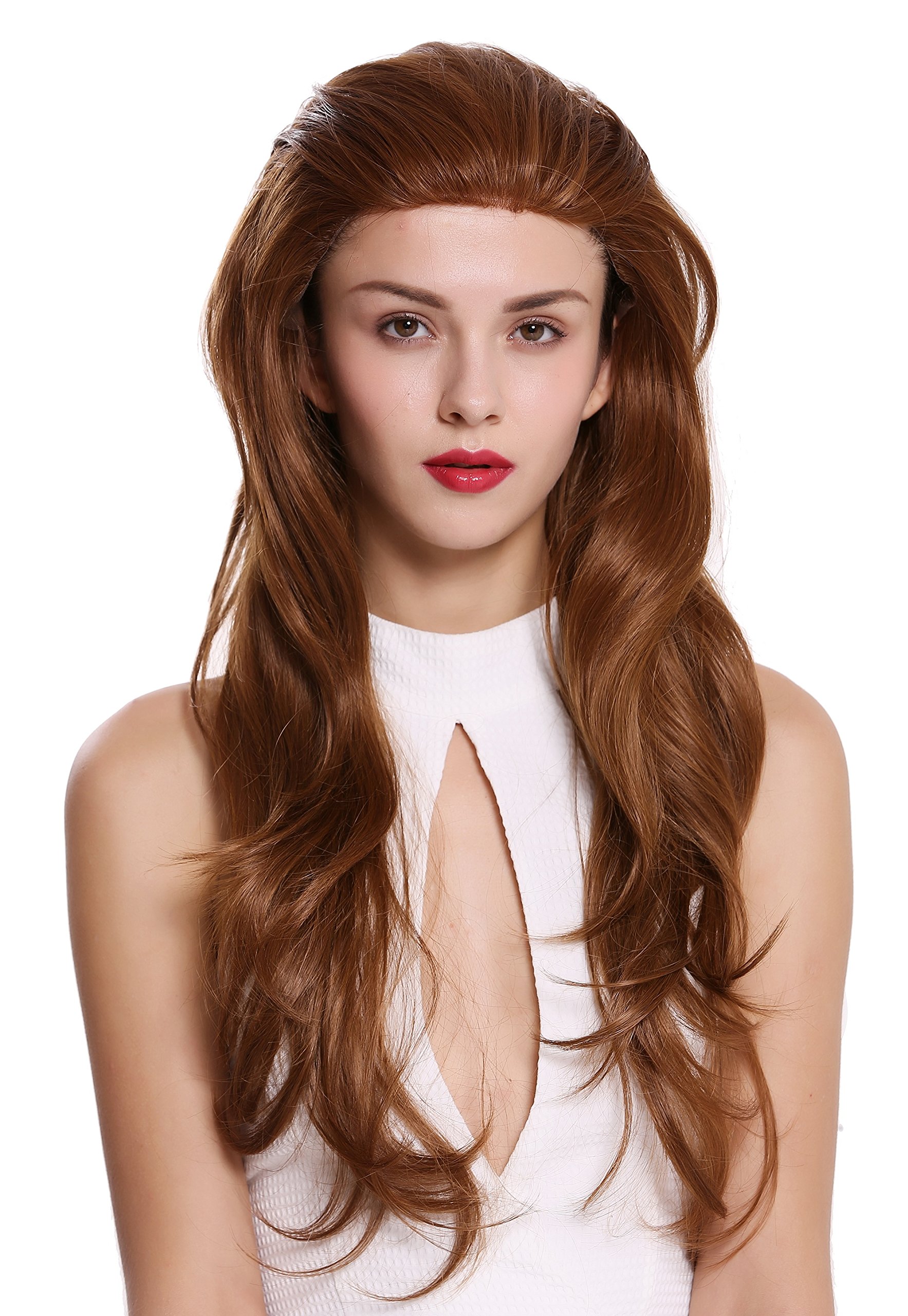 WIG ME UP - AL-835-LF-27SP30 Quality women's wig lady lace front long copper-brown reddish blonde mix 27,5 inches