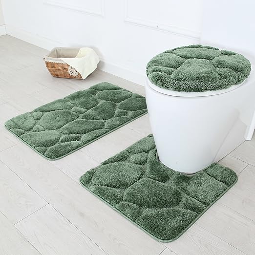 Daniel 's Bath - Alfombrilla de baño (3 Piezas), diseño de Roca