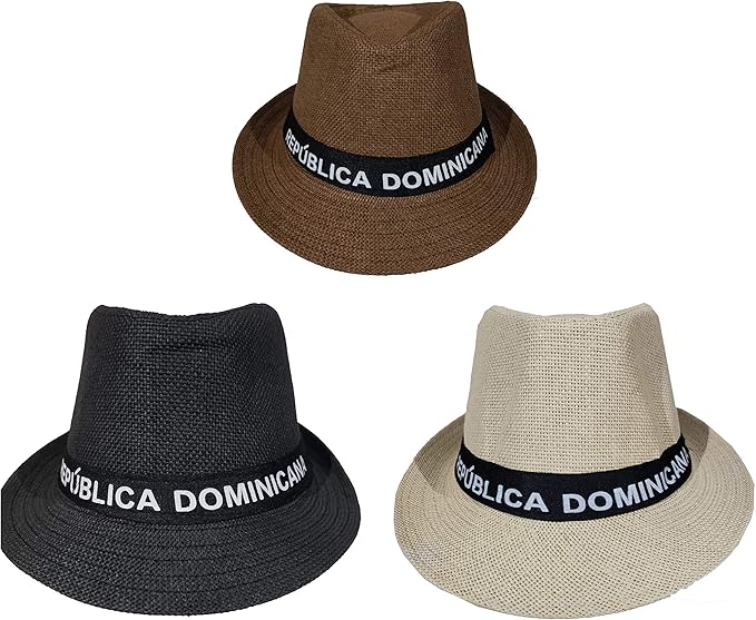 Latinos r us Dominican Republic Palma Hat (Black) at Amazon Men’s