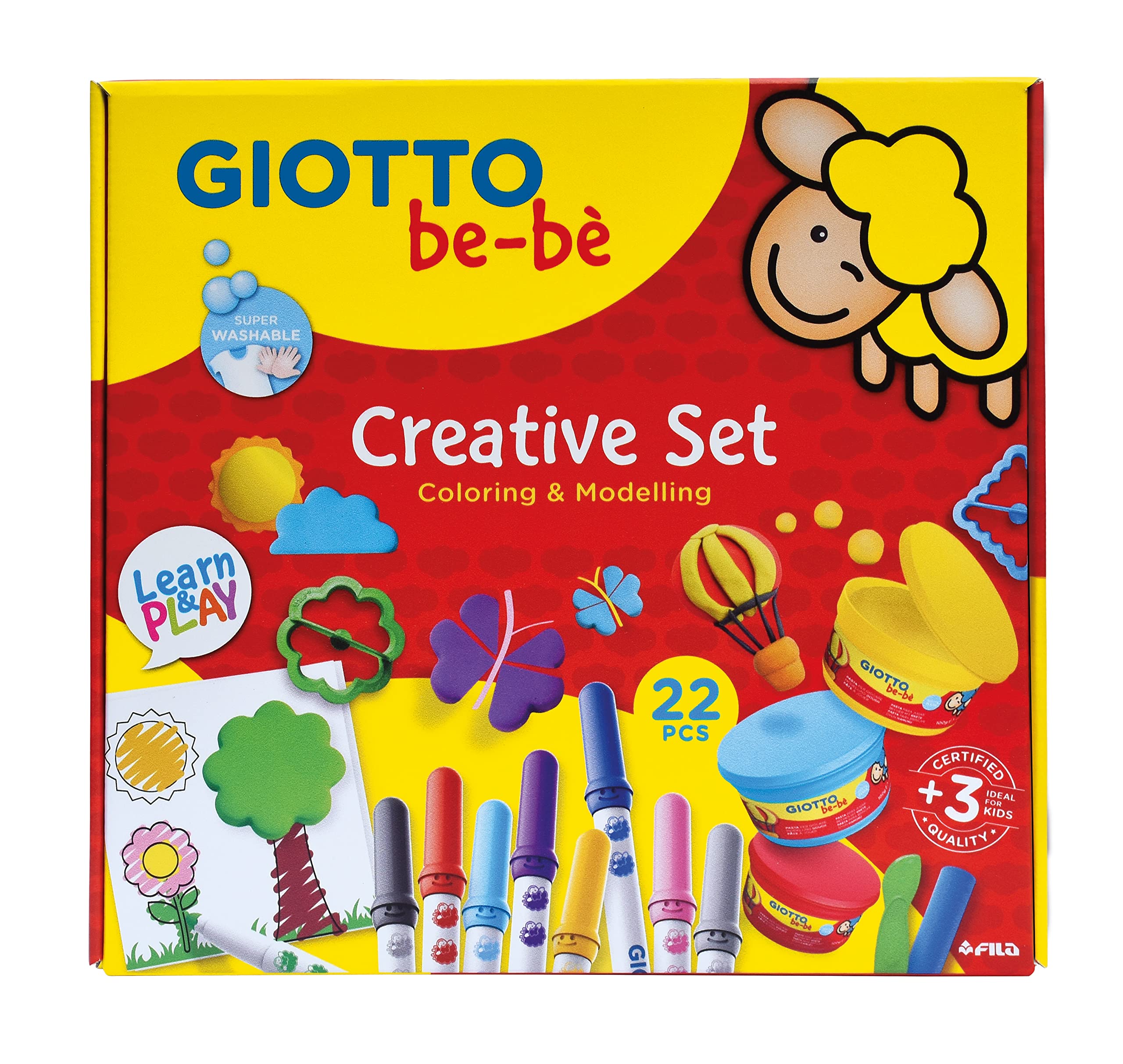 GIOTTO be-bè Creative Set Colouring and Modelling, Assorted Colours and Tools, For Children — image 1