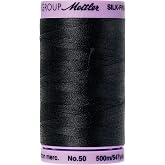Mettler | Black (9104-4000) - Silk Finish Cotton 50wt - 547 Yards