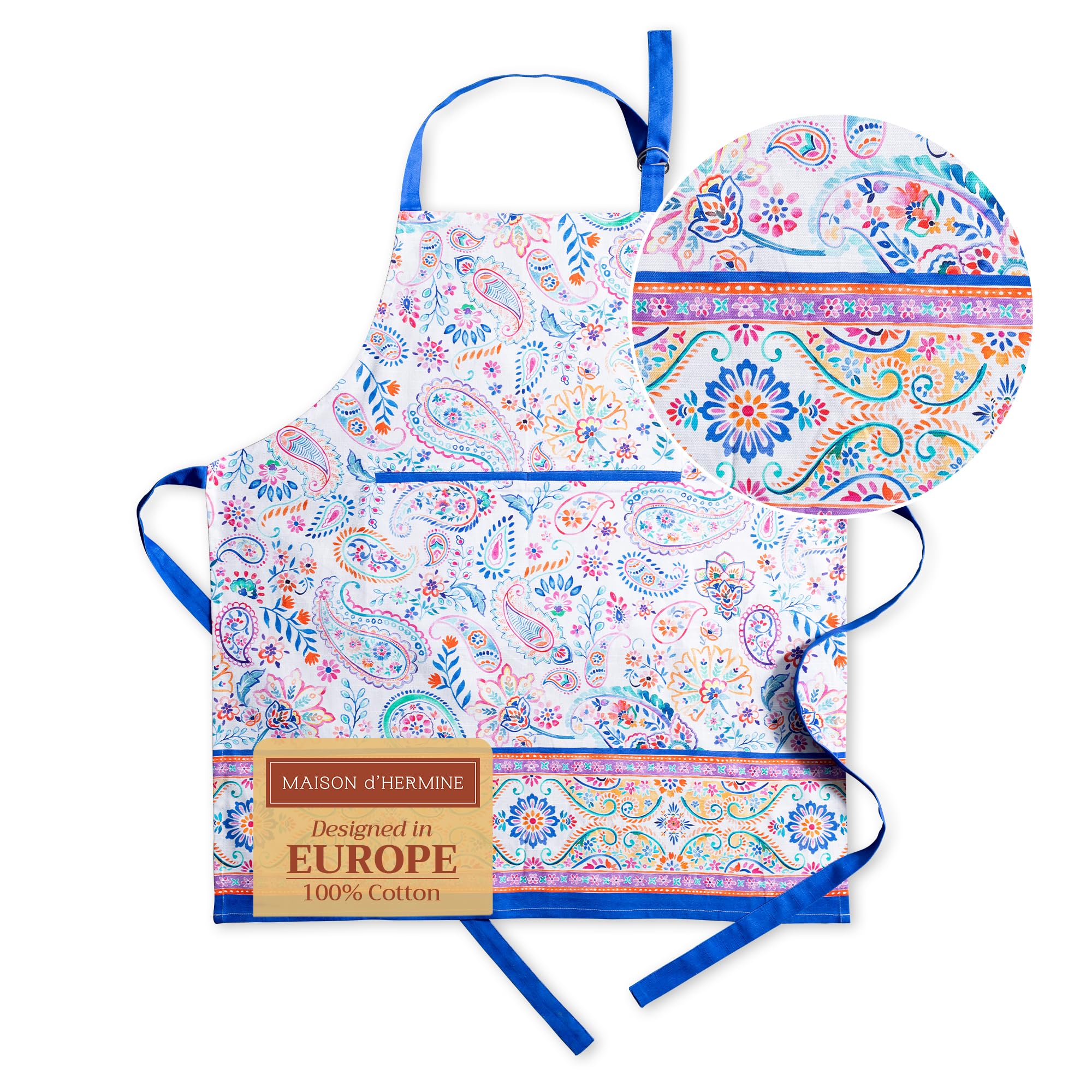 Maison d' Hermine 100% Cotton 1-Piece Kitchen Apron for women with Pocket Chef Apron and Mothers Day Gifts — image 1