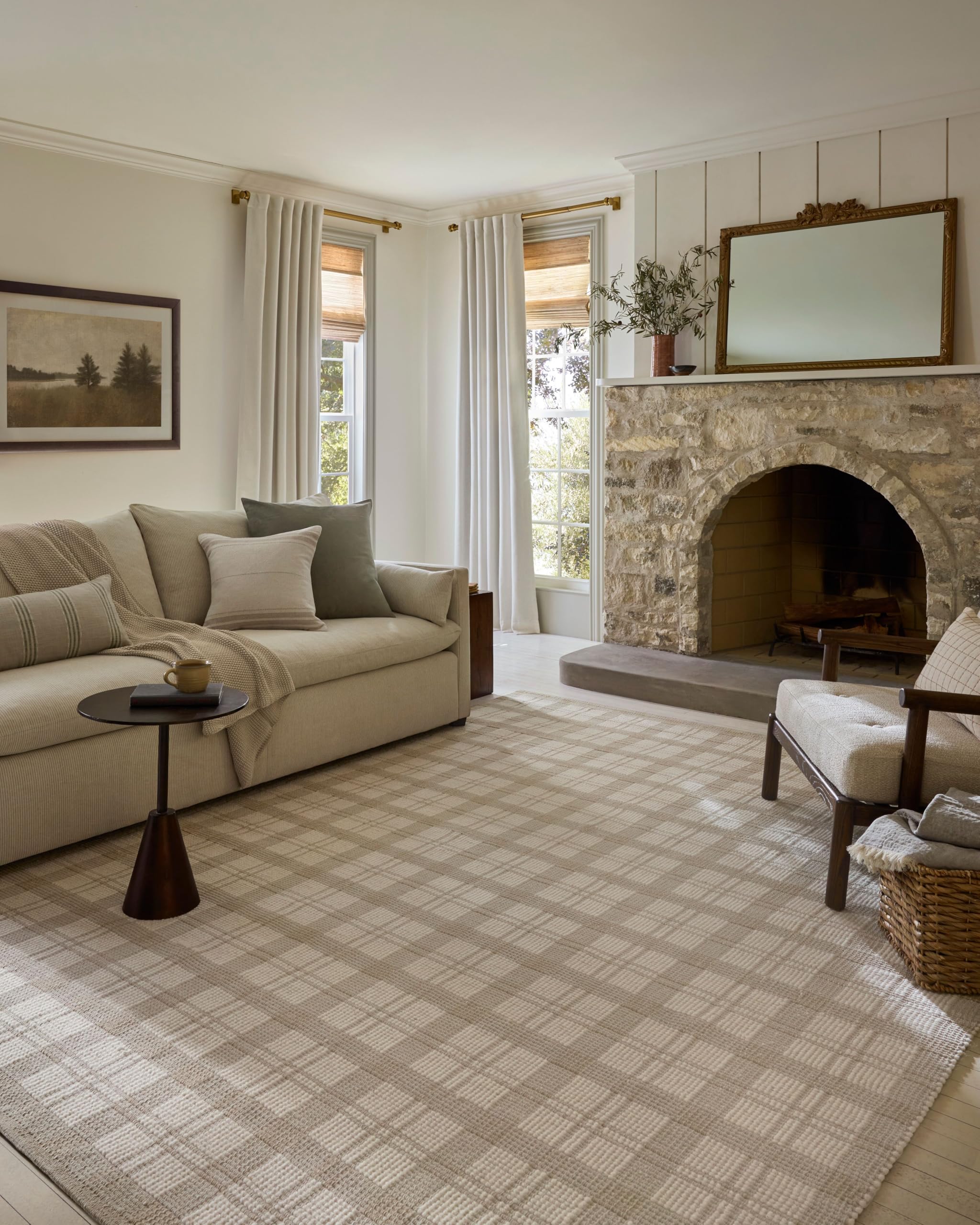 Photo 1 of Loloi Magnolia Home by Joanna Gaines Ryder Collection RYD-01 Beige/Ivory 5'-0" x 7'-6" Area Rug