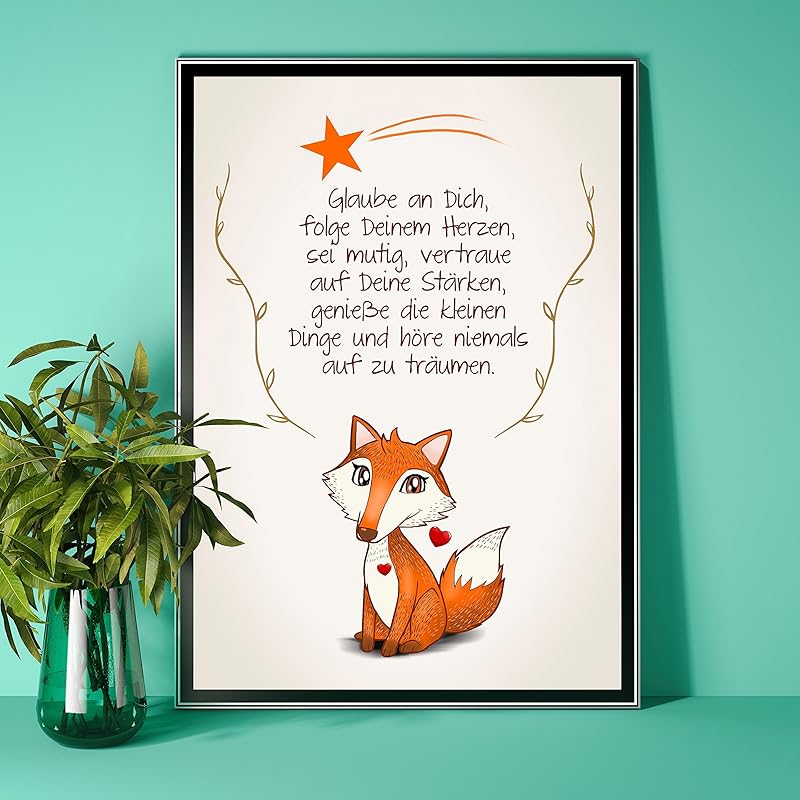 Folge deinem Herzen Poster Plakat als beliebtes INDIVIDUELLES Geschenk