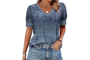 WIHOLL Womens Tops t Shirts for Women Basic Casual V Neck T Shirts Spring Fashion Summer Outfits Blouses Dressy Casual