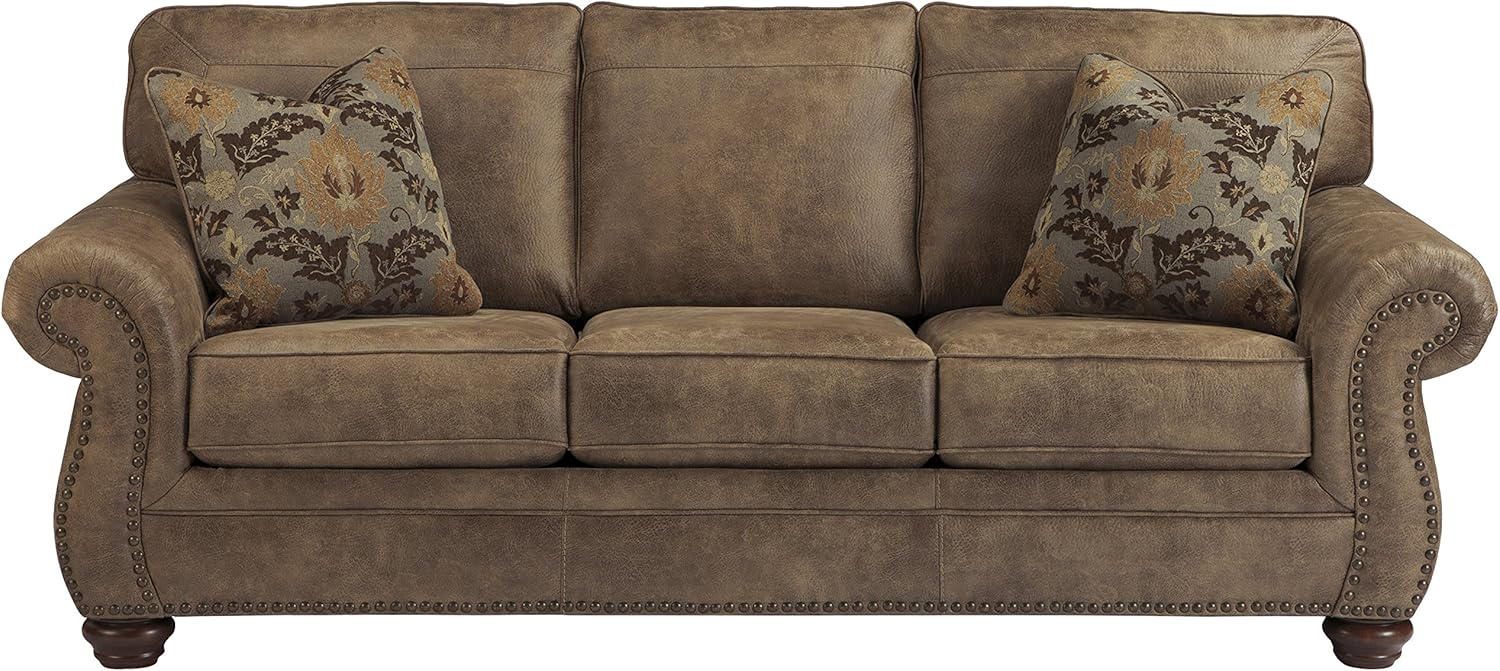 Signature Design by Ashley Larkinhurst Sofa in Earth Faux Leather