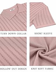 COOFANDY Men's Short Sleeve Shirts Casual Button
