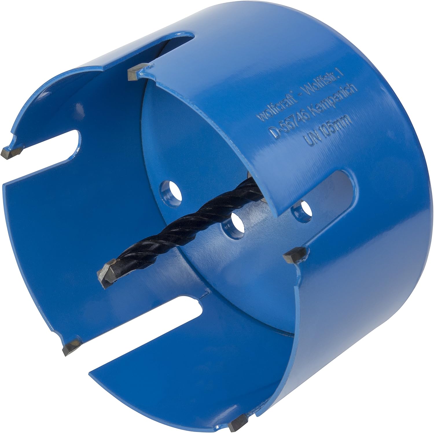 wolfcraft Universal Hole Saw with Mandrel, Pre-Assembled I 3887000 I Universal use in a Wide Range of Materials, Cutting Depth 60 mm